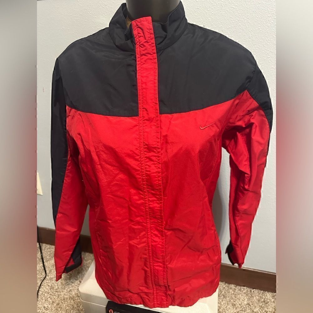 Nike RedBlack Womens Large 1214 Full Zip Jacket